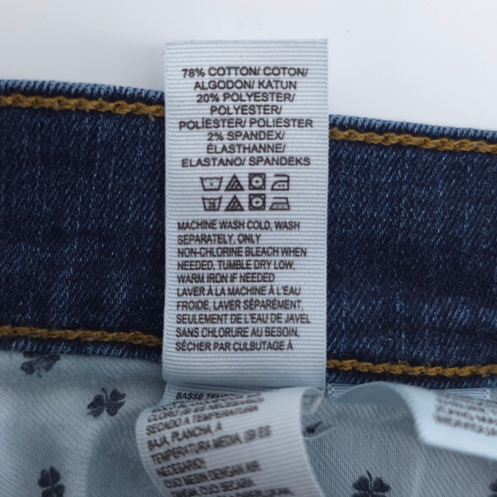 Lucky Brand Women Jeans Sofia Skinny 2/26 Blue Dark Wash Whiskered Stretch Denim - Picture 7 of 11